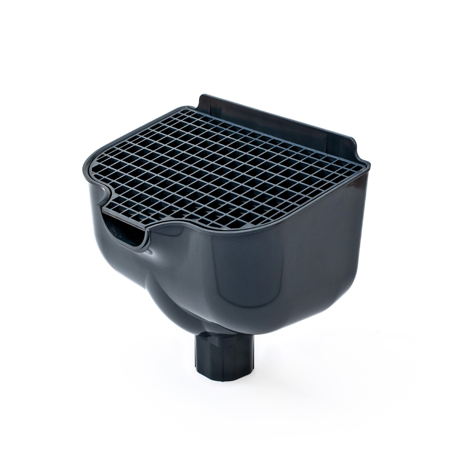 Proper Hopper Grey – Rainwater Hopper Head (65mm / 68mm) Roof-level rainwater hopper head, conductor head, leader head, or scupper box that's designed to maintain water flow under blockage, provide visible overflow warning, and protect the building from sustained hidden water damage.