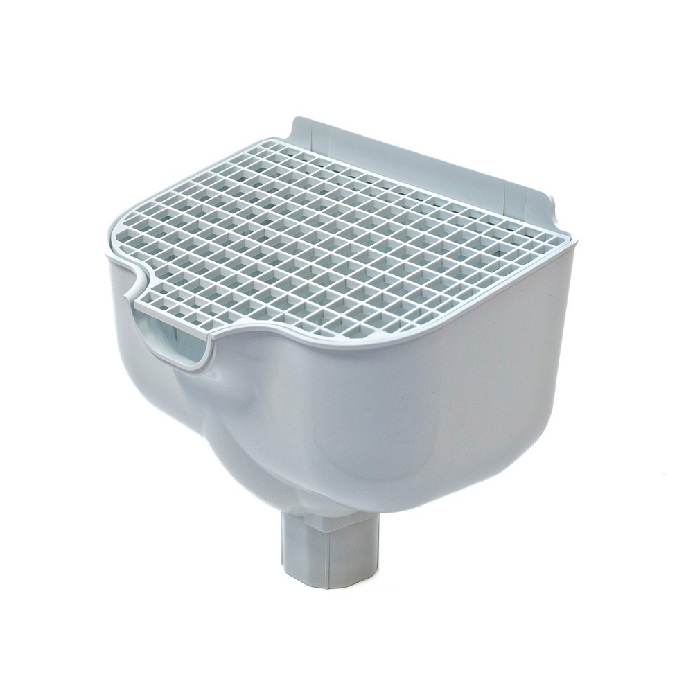 Proper Hopper - White | Roof-level Rainwater Hopper Head Blockage-Free
